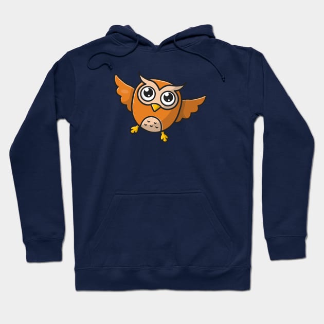 Cute Owl Flying Cartoon Vector Icon Illustration Hoodie by Catalyst Labs